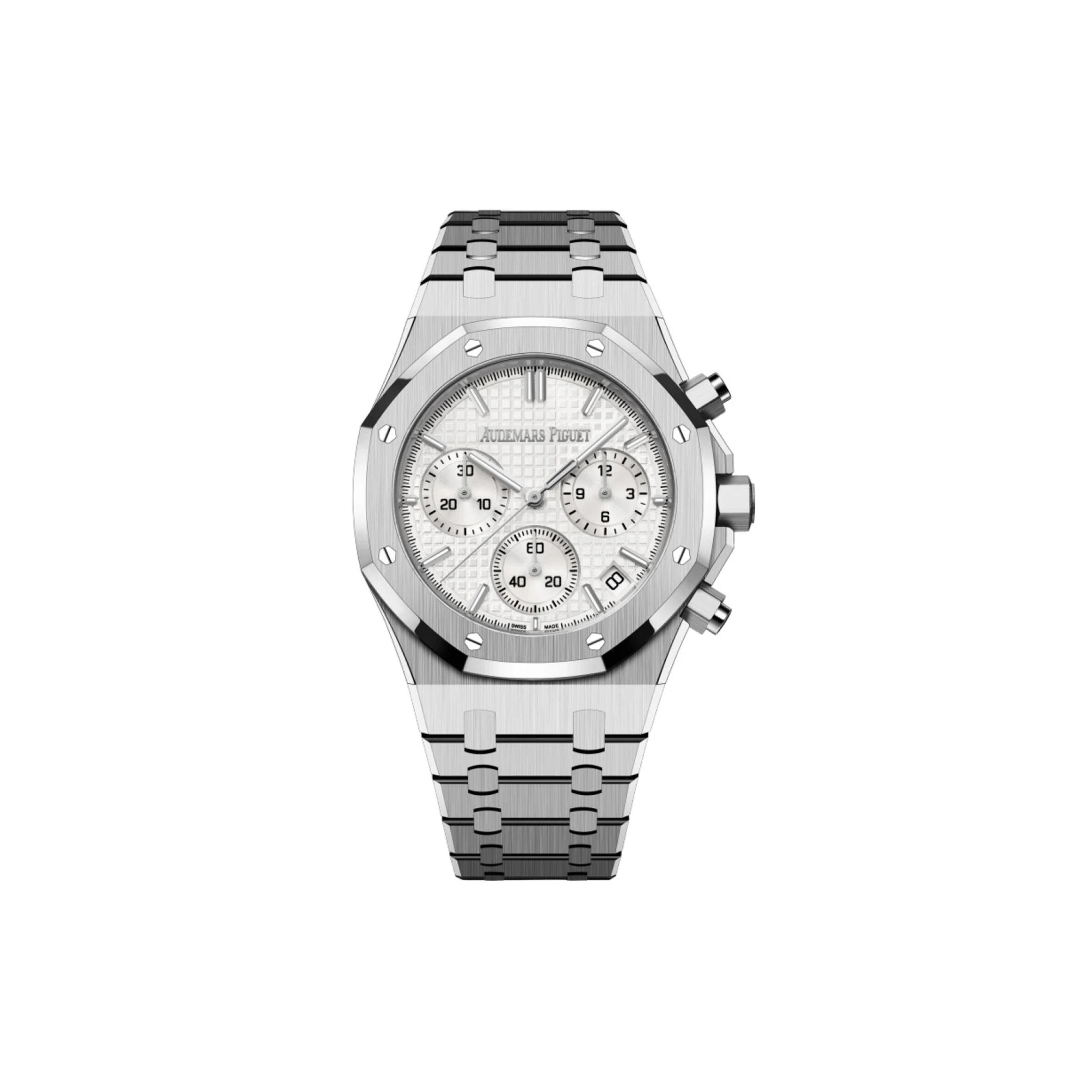audemars P*g*et royal oak chronograph white dial 26240st.oo.1320st.07